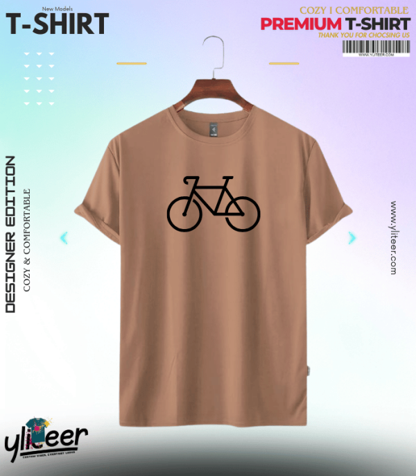 Men’s Premium T-Shirt with Minimalist Bicycle Design - Image 10