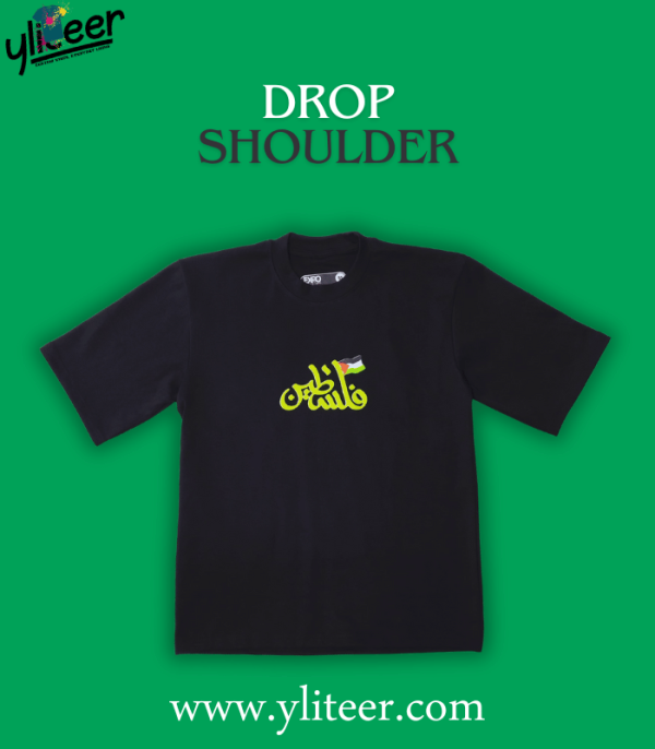 Premium Save Palestine and Gaza Printed Drop Shoulder T-Shirt For Men