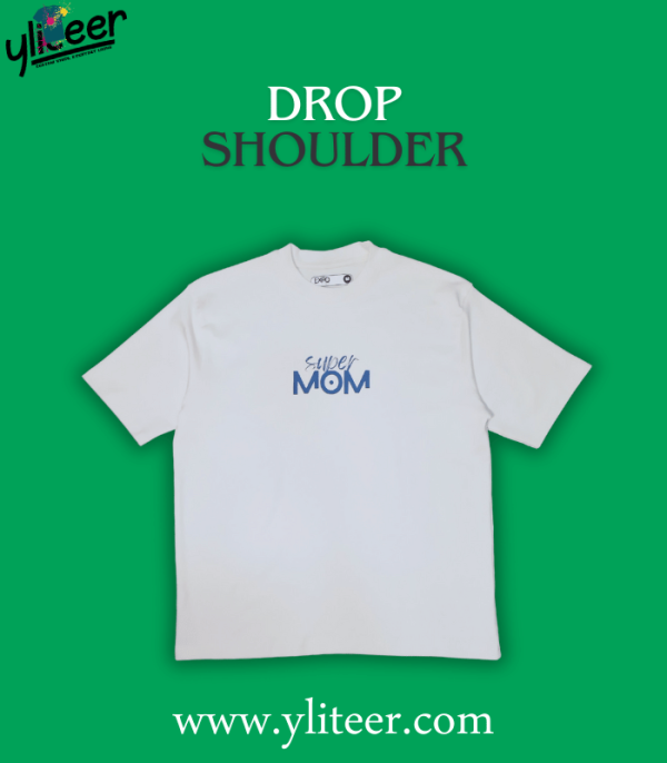 Premium Super Mom Printed Drop Shoulder T-Shirt For Men